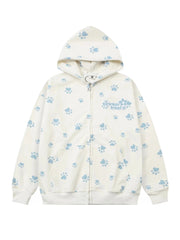 '101' Kawaii Streetstyle Dog Prints Hoodie Jacket