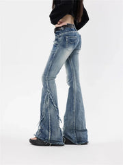 'Glamour Flare' Retro Flare Flimming Jeans