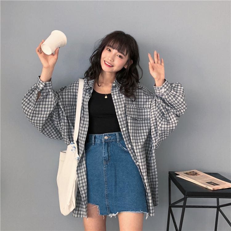 90s Aesthetic Vintage Loose Shirt