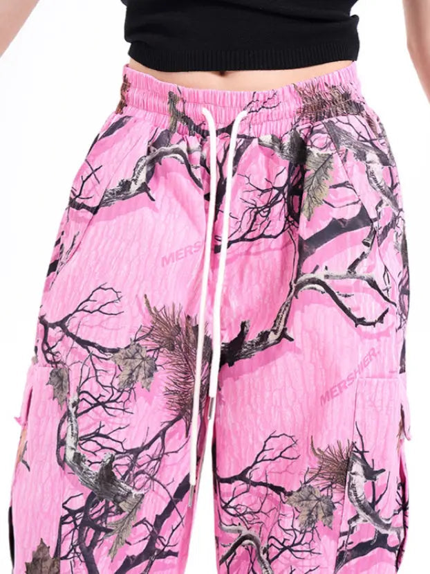 'Adventure' Graffiti Forests Oversized Drawstring Pants