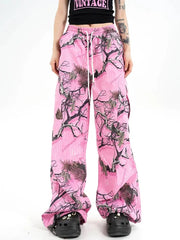 'Adventure' Graffiti Forests Oversized Drawstring Pants