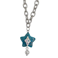 'Atlantic Blue' Blue Star y2k Choker Necklace