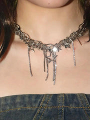 'Glow' Y2k Kawaii Star Sequins Tassels Necklace