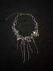 'Glow' Y2k Kawaii Star Sequins Tassels Necklace