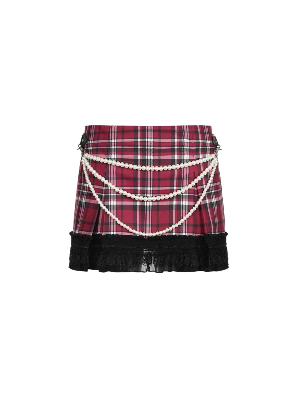 'Band Princess' Punk Pearl Beads Mini Skirt