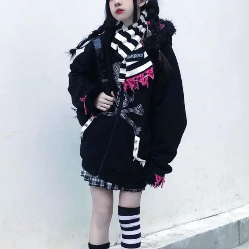 'Belly' Y2K Harajuku Stripe Scarf