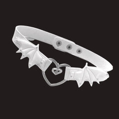 'Besties' Heart & Wings Faux Leather Choker