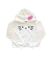 'Kitty Gir' Cute Y2K Crop Sweatshirt