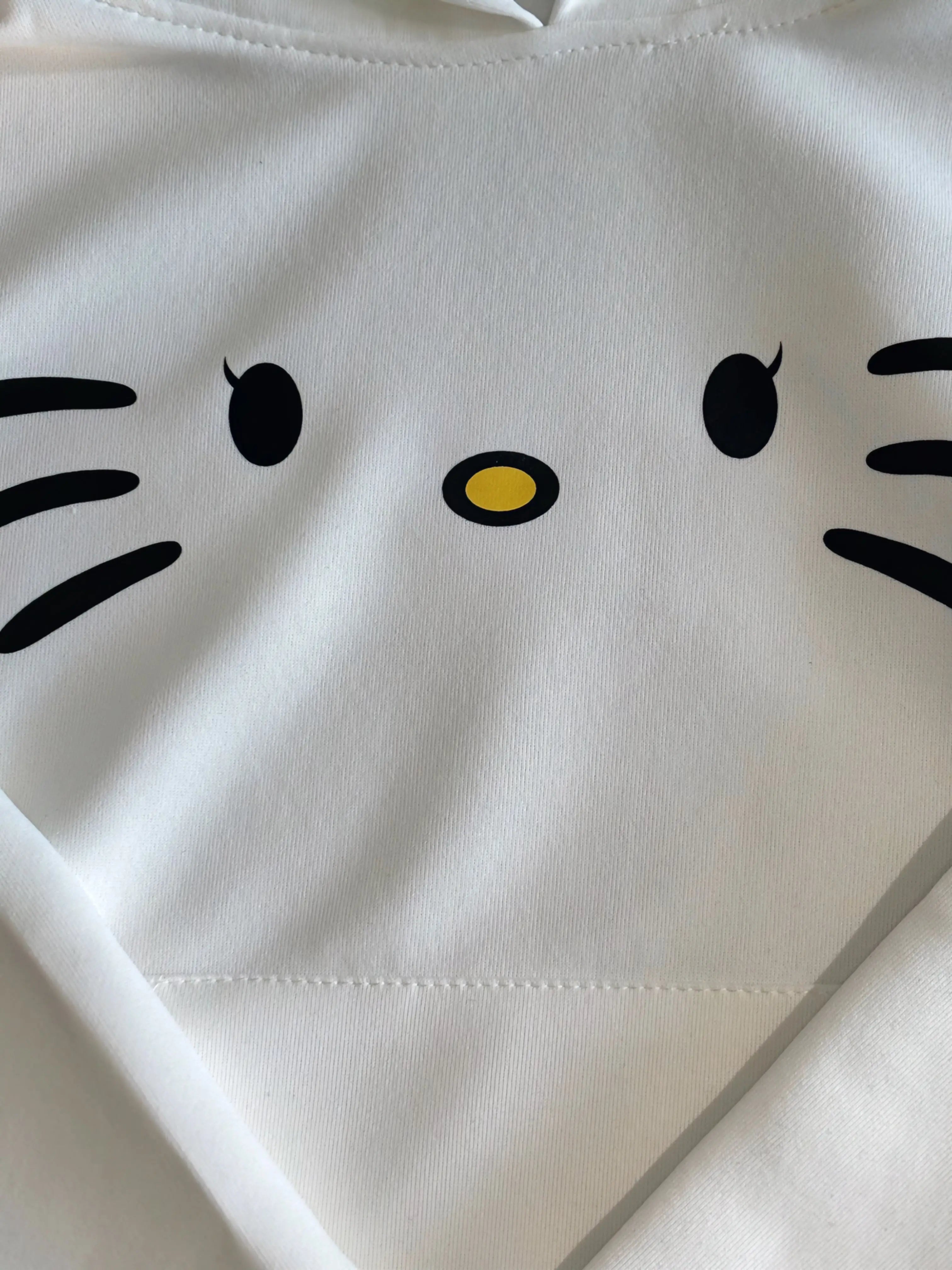 'Kitty Gir' Cute Y2K Crop Sweatshirt