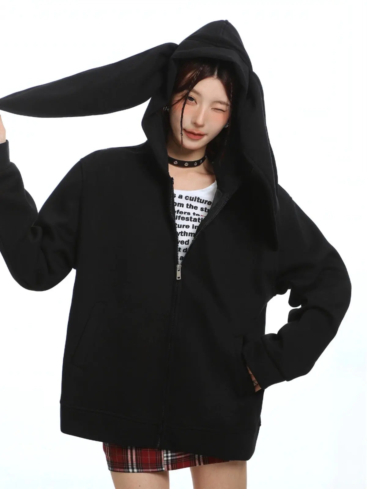 'Big Ears' Street Fashion Hooded Bunny Ears Sweatshirt