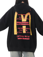 'Big Mac' Kawaii Streetstyle Fleeced Oversized Hoodie