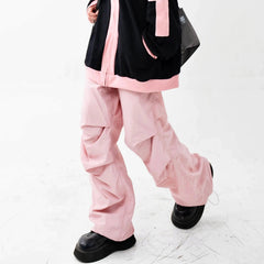 'Blush' Soft Pink Drawstring Cargo Pants