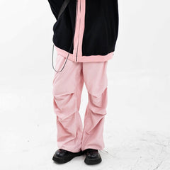 'Blush' Soft Pink Drawstring Cargo Pants