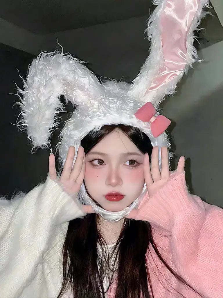 'Bunny girl' Y2k Fluffy Kawaii Rabbit Hat