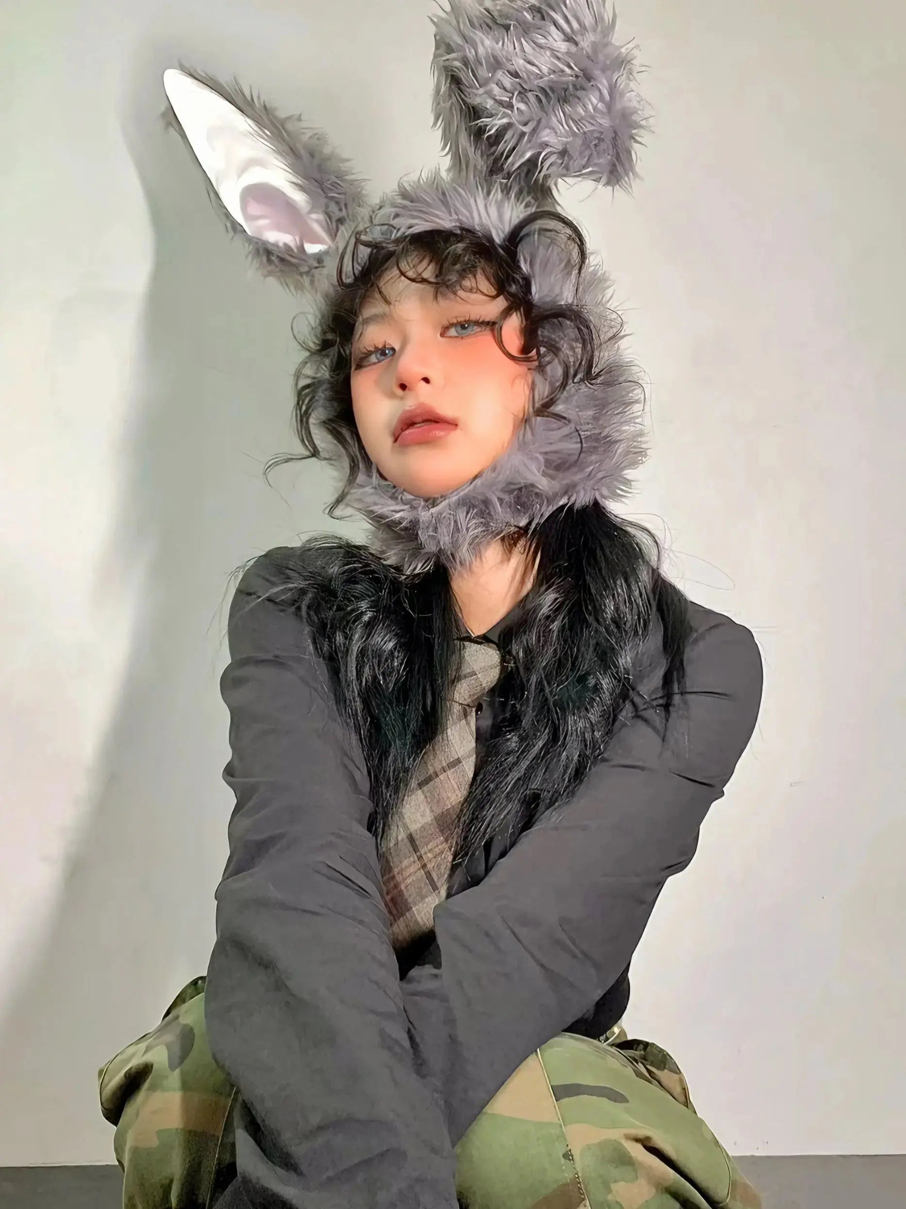 'Bunny girl' Y2k Fluffy Kawaii Rabbit Hat