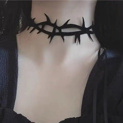 'Burned Thorns' Dark Goth Choker