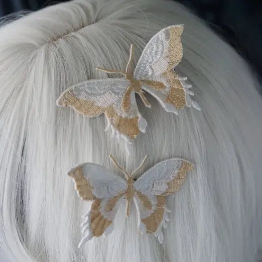 'Butterfly Effect' Goth Embroidery Hair Pins