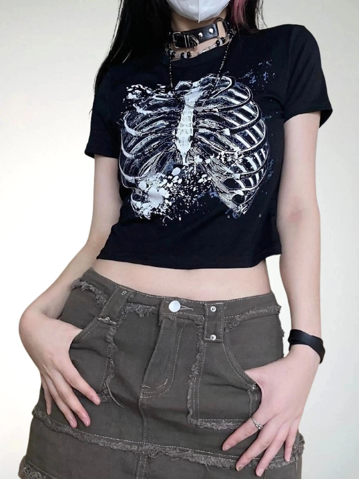 'CT' Dark Punk Body Cage Graphic Tees