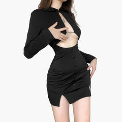 'Candid' Sexy Hollow Out Slit Dress