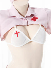 'Caring Babe' Nurse Lace Up Bikini Costume