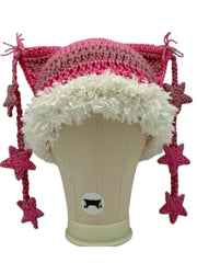 'Lalala' Hat Hand-Knitted Star-Striped