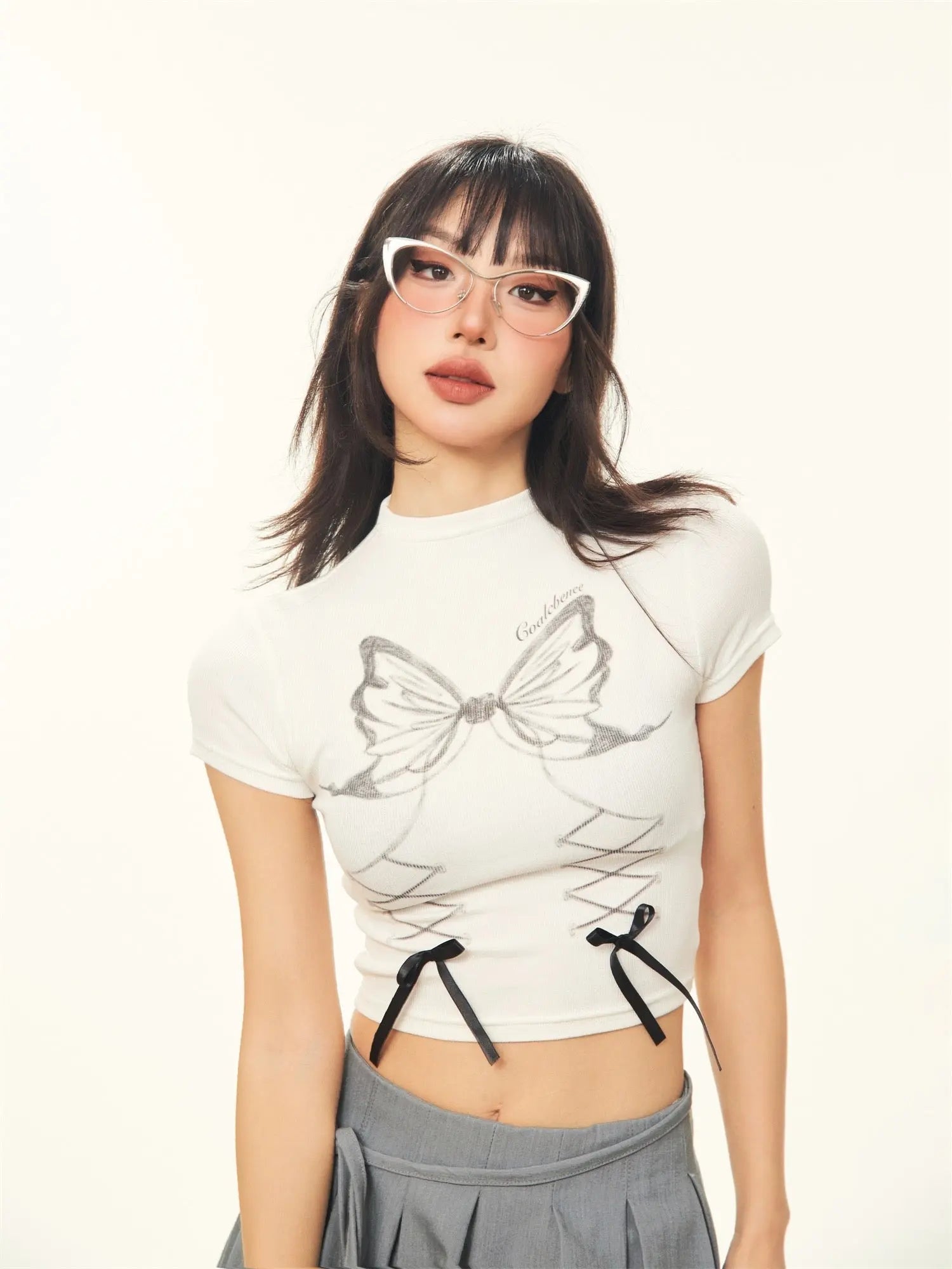 'Catching Butterfly' Coquette Ribbon Butterfly Shirts