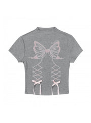 'Catching Butterfly' Coquette Ribbon Butterfly Shirts