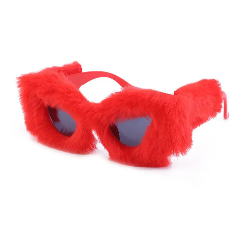 'Cat Eye Lady' Fluffy Frame Glasses