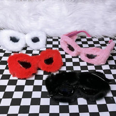 'Cat Eye Lady' Fluffy Frame Glasses