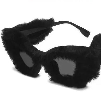 'Cat Eye Lady' Fluffy Frame Glasses