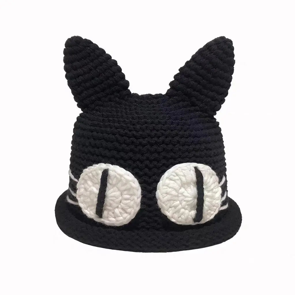 'Chinchilla' Emo Style Cat Ears Knitted Hat