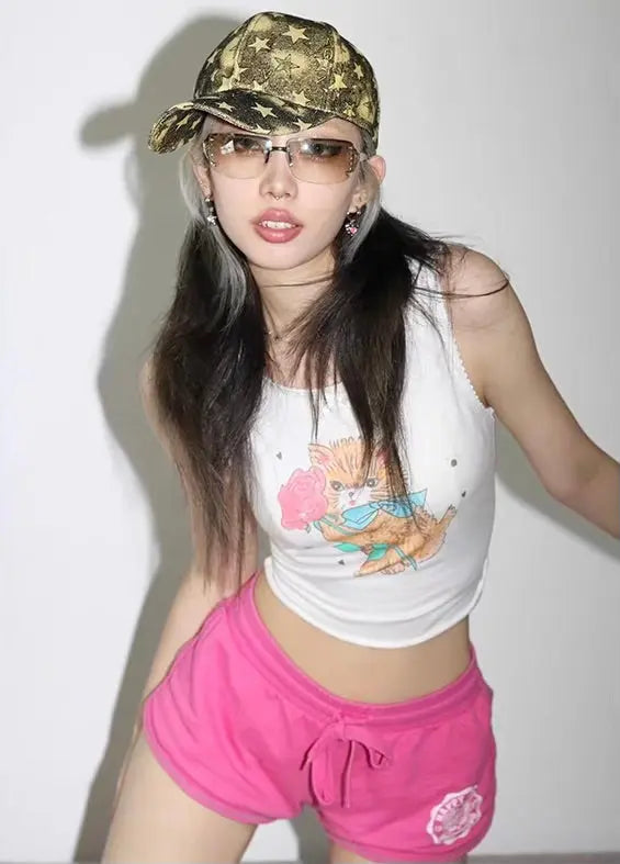 'Citipop' Pastel Star Shape Grunge Y2k Cap