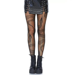 'Clawless' Dark Goth Snake Pattern Tights