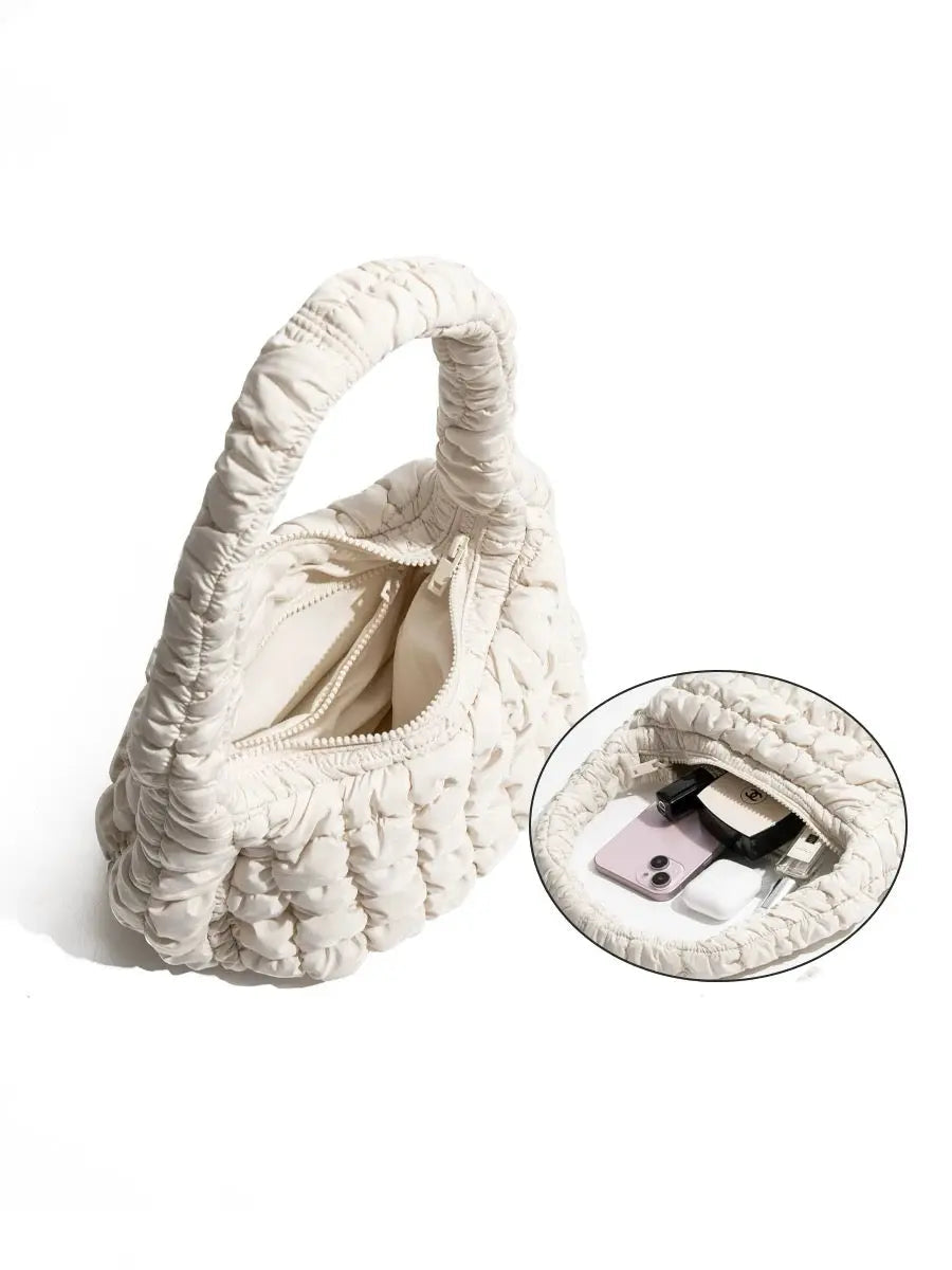 'Cloudy' Soft Color Cute Ruffle Underarm Bag