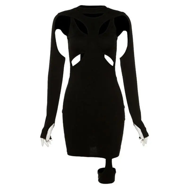 'Cold & Cruel' Hollow-Out Mini Bodycon Dresses