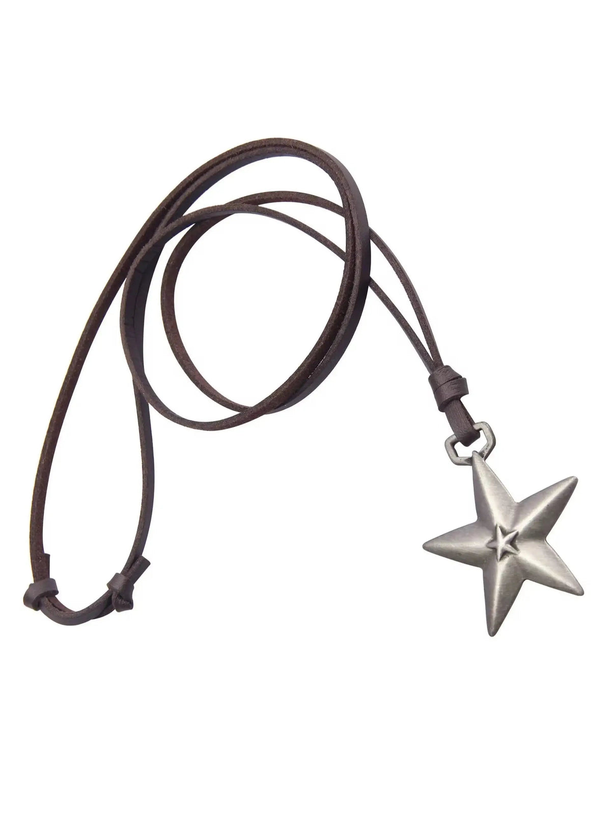 'Collision' Y2k Silver Star Rope  Necklace