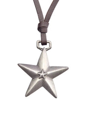 'Collision' Y2k Silver Star Rope  Necklace