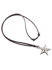 'Collision' Y2k Silver Star Rope  Necklace