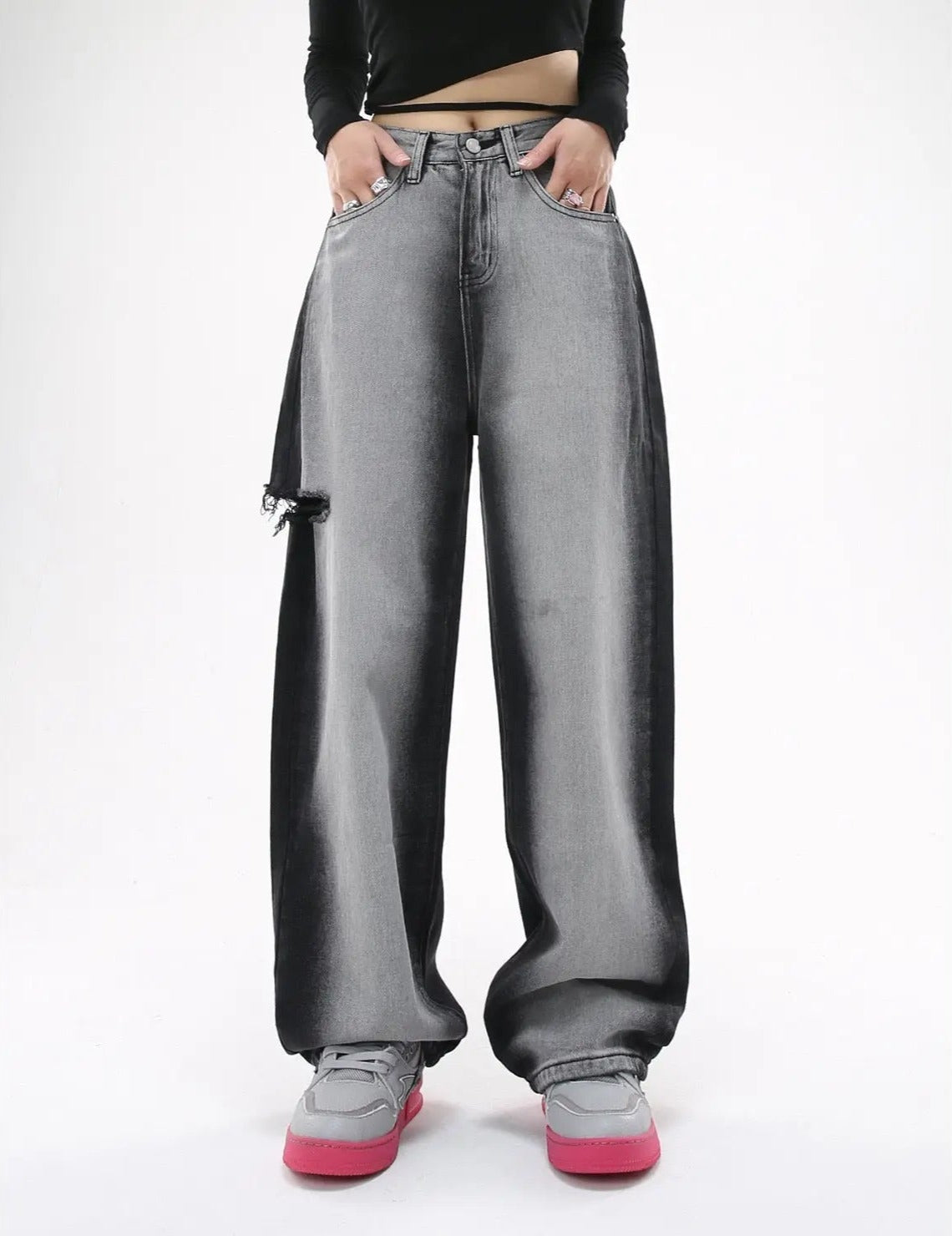 'Confession' Grunge Oversized Graduant Pants