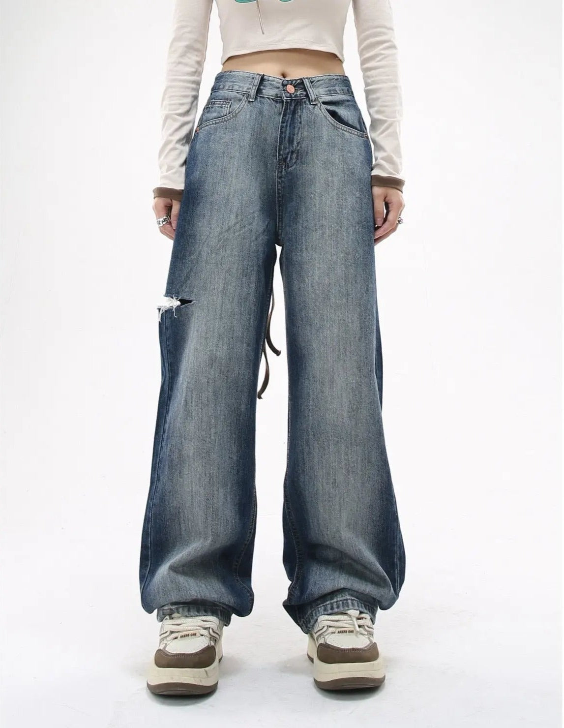 'Confession' Grunge Oversized Graduant Pants