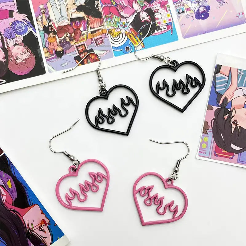 'Crazy in love' Neon Heart Earrings