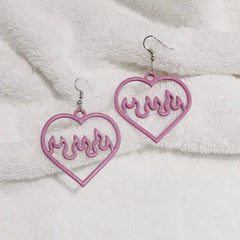 'Crazy in love' Neon Heart Earrings