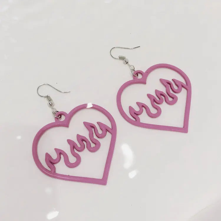 'Crazy in love' Neon Heart Earrings