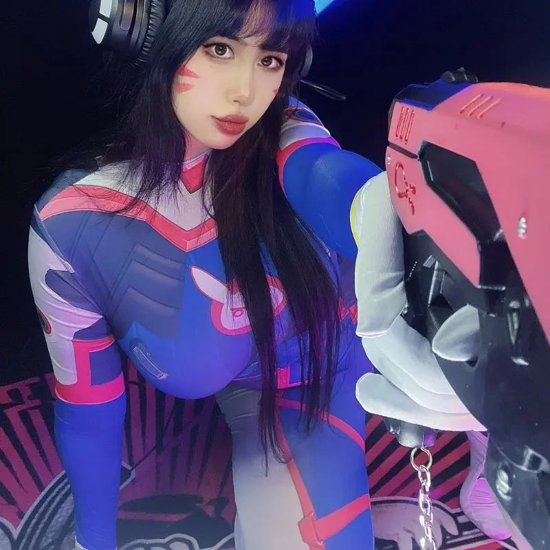 'DVA' Overwatch Cosplay Sexy Tights Bodysuit