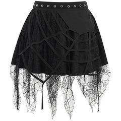 'Dark Nest' Spider Ripped Grunge Skirts