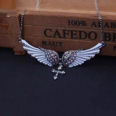 'Daydream' Wings Shape Rhinestone Necklace