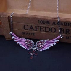 'Daydream' Wings Shape Rhinestone Necklace