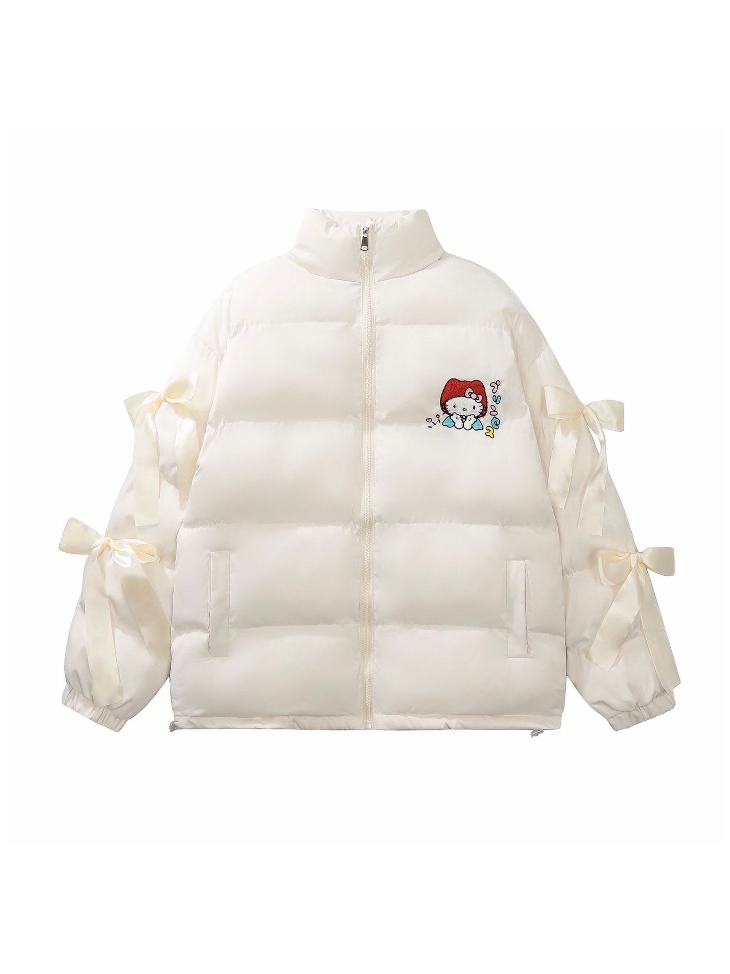 'Dear U' Coquette Kawaii Ribbon Puffer Coat