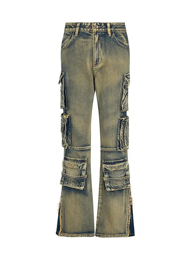 'Decay' Grunge Multi Pockets Distressed Denim Jeans