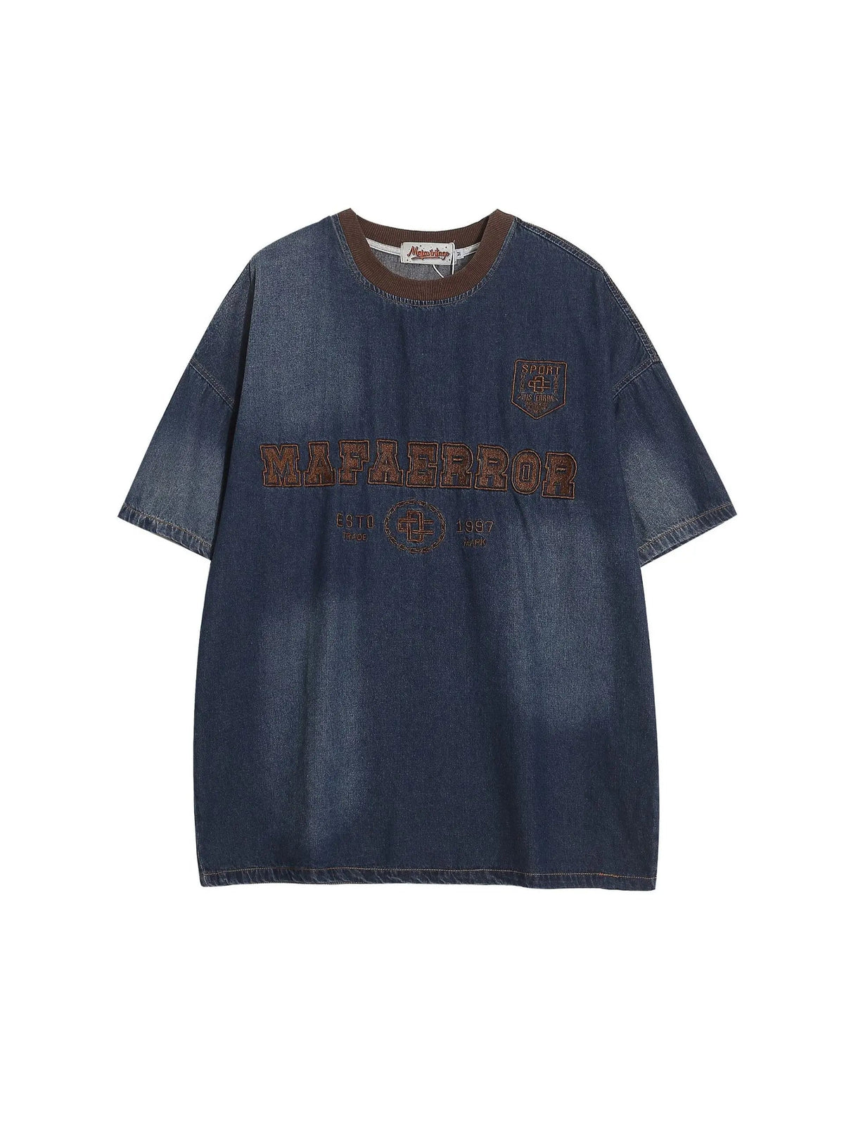 'Denim Bear' Street Distressed  style Oversized T Shirts